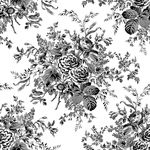 线描花卉