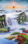 油画山水