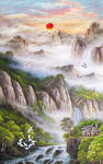 油画山水