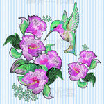 绣花花鸟画 高清分层图