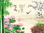 山水情风景图