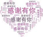 心形感谢有你