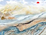 高清山水大理石石材石纹海纳百川