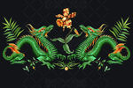 绣花青龙 高清分层图
