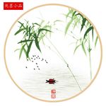 禅意节节高圆框画