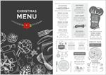 手绘高档西餐厅圣诞节菜单