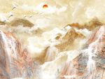 高山流水大理石背景墙