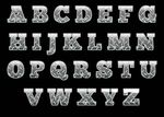金属英文字母设计
