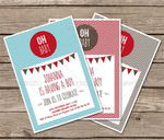 卡通可爱迎婴派对海报