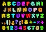 彩色立体英文字母