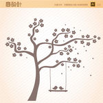 树枝飞鸟矢量图