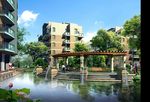 住宅小区廊架景观图