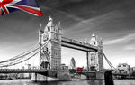 黑白城市建筑英国伦敦桥风光