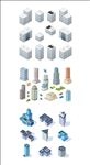 icon城市建筑图标素材