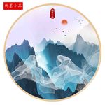 写意禅意山水冰晶画