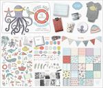 手绘海洋元素水彩画