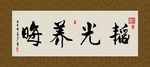 韬光养晦 书法 字画 毛笔字