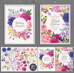 手绘唯美水彩花卉展板