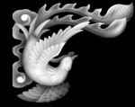凤凰精雕浮雕灰度
