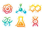 精致矢量科学彩色图标