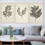 欧式植物叶子客厅北欧装饰画