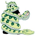 蛇缠人矢量图片素材