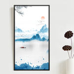 禅意水墨山水画