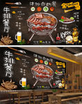 牛排背景墙