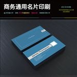 简约现代蓝色环保动感名片