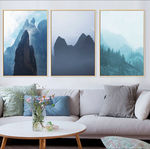 新中式山峰风景高山客厅装饰画