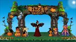魔幻万圣节奇幻乐园树屋背景