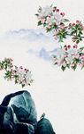 中国风工笔画山水花鸟