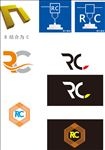 RC字母组合LOGO 矢量