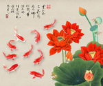 荷花背景墙