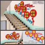 价值观楼梯文化墙