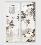 大展鸿图中式山水移门