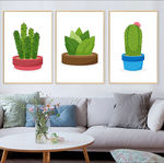 小清新简约客厅绿植装饰画