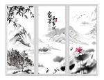 新中式大气水墨风景移门