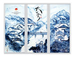 中国风水墨山水青花移门