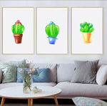 北欧小清新水彩植物装饰画