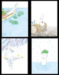 手绘插画明信片