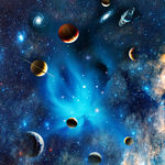 宇宙星空星球星星吊顶天顶壁画