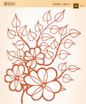 花草线描矢量图