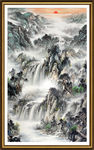 竖幅山水画