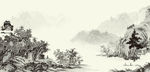 高清水墨山水画