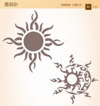 部落抽象纹身矢量图
