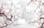 中式梅花工笔画