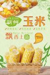 新鲜玉米宣传海报