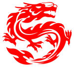 龙剪纸图