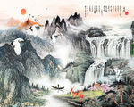 江山如画水墨国画